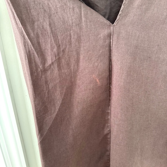 Calvin‎ Klein Dark Brown Linen Wrap Skirt - Picture 3 of 9